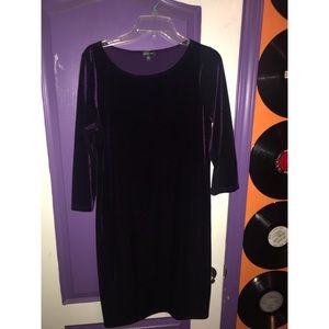 Deep purple velvet dress